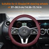 Breathable Leather Steering Wheel Cover for Mercedes C
