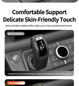 Original Leather Center Gear Shift Knob Cover For Land Rover Lever Shifter Boot Anti Scratch Car Performance Interior Accessory
