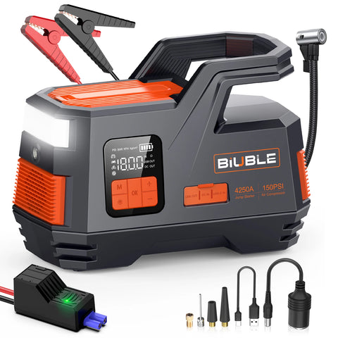 1000A/1500A PEAK Car Jump Starter, Jump Starter With Air Compressor, Peak Battery Jumper Starter Portable, Jump Box For Car B