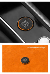 Audi A4L A5 A6L Q5 Q3 A7 Q7 Alcantara Engine Start Button Frame Cover Trim Sticker Decorative Car Interior Accessory