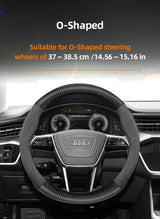 Carbon Fiber Suede Wheel Cover for Audi A4 B8 A5 S5 Car Interior Accessory Hocasen