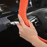Suede Snap-On Wheel Cover for Lancia Ypsilon Delta Car Interior Accessory Hocasen
