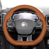Ultra-Thin Leather Steering Wheel Cover for Citroen
