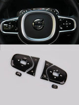 Metal Handbrake Cover Sticker for Volvo S60 V90 XC90 Car Interior Accessory LINGLUYANG V90 2016-2025 black 1