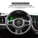 Carbon Fiber Steering Wheel Trim for Volvo XC60 S90 Car Interior Accessory LINGLUYANG