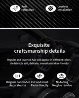 For Tesla Model 3 Highland / Model Y Juniper 2026- Steering Wheel Decorative Frame Trim Sticker Car Accessory Made of Alcanta