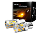 No Hyper Flash P21W LED Turn Signal Bulbs Universal LED Ambient Light iJDM