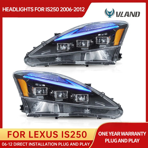 Matrix Headlights Blue DRL for Lexus IS250 IS350 Car Interior Accessory Vland