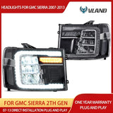 LED 2nd Gen Headlights for GMC Sierra 2007-2013 LED Ambient Light Vland