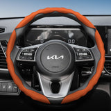 Wavy Sports Leather Steering Cover for Kia