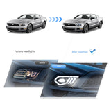LED Projector Headlights for Ford Mustang 2010-2014 LED Ambient Light Vland