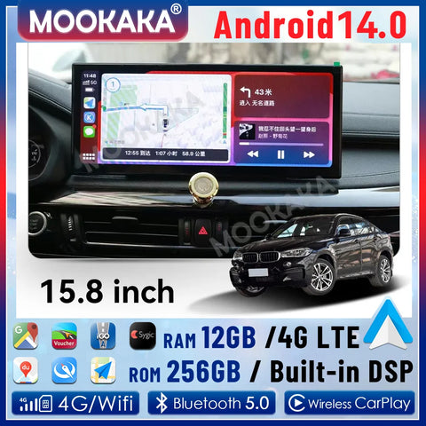 15.8 Inch Android Head Unit for BMW X5 X6 2013-2018 Android Head Unit Aotsr