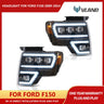 LED Projector Headlights Black for Ford F150 2009-2014