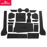 Car Gate Slot Cup Mat for ISUZU D-MAX 2021 - 2024 DMAX Anti-Slip Door Groove Pad Interior Accessories Non-Slip Coaster
