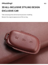Car Key Case Cover Shell For Lynk & Co Z10 Z20 900 Max Pro Ultra Genuine Leather Remote Key Bag Cover Protector Keychain Holder