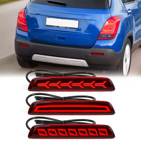 Rear Bumper Reflector Lights for Chevy Trax 2012-2014 Car Interior Accessory MAGIC COLORM