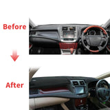 Premium Leather Dashboard Mat for Toyota Crown 2015–2019 Dashboard Mat CATUSIKI