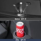 Rear Seat Side Cup Holder Liner Suitable for Tesla Model Y L 6 Seater 2026 3rd Row Silicone Bottle Case Organizer Accessory B