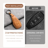 Car Key Cover For Ford Puma Grand C Max Focus Mondeo Kuga Fiesta Ecosport Transit Kuga Leather Car Key Case Cover Car Key Cov