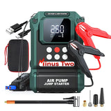Portable 12V Car Jump Starter 2500A, 150PSI Air Compressor Battery Booster Power Bank Jump Starter, Air Compressor, Power Ban