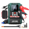 12V All-in-One Car Emergency Tool: Jump Starter, 150PSI Air Compressor, Portable Power Bank &amp; LED Light, Ideal for 6.0L Gas/4.5L Diesel