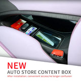 Center Console Storage Box for BYD Dolphin Car Central Lower Layer Storage Tray Organizer Accessories Black