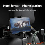 2-in-1 Hidden Headrest Phone Holder and Car Hook Car Interior Accessory OEM