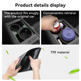 KIA EV9 2024 2025 Center Console Cup Holder TPE Shock-Absorbing Storage Tray Tidying Car Accessories Black Car Interior Acces