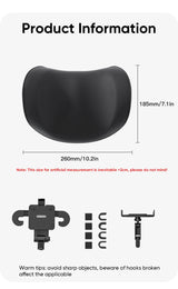 Car Seat Neck Pillow Lumbar Support Set - Universal Ergonomic Headrest for Driving Comfort