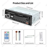 1Din Universal Bluetooth Car MP3 Radio with USB AUX Car Interior Accessory AKAMATE