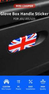 3D Glove Box Handle Sticker for Mini Cooper Aceman Car Interior Accessory GMUNI