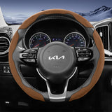 Kia Sporty Suede Split Snap-On Steering Wheel Cover