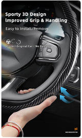 Wave Shape Carbon Fiber Cover for Lynk & Co 01 Car Interior Accessory Hocasen