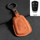 Suede Car Key Case Cover For Cadillac