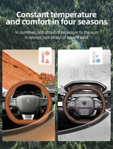 Ultra-Thin Breathable Leather Wheel Cover Peugeot Car Interior Accessory Hocasen