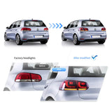 Vland LED Tail Lights Sequential Signal Golf 08-14 Car Interior Accessory Vland