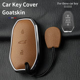 Citroen C5 X C4L C6 C3-XR AIRCROSS 308 408 508 2008 3008 4008 5008 DS 5LS 4S Metal and Leather Car Key Case Cover