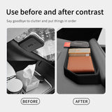 Kia EV9 2025 2024 Car Dashboard Tray Silicone Center Console Hidden Storage Box Behind Screen Tidying Armrest Box Storage Sma