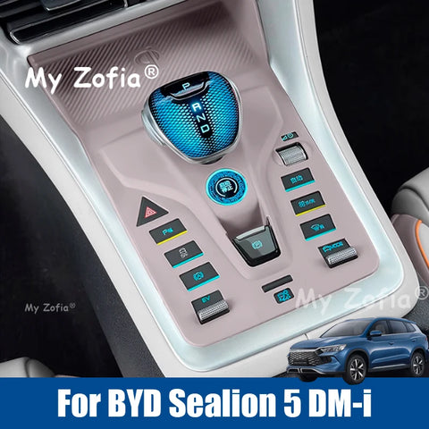 For BYD Sealion 5 DM-i 2025 2026 Car Central Control Button All-inclusive Silicone Pad Scratch-proof Car Interior Accessory M