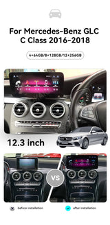 12.3-inch Android 13 Head Unit for Mercedes-Benz GLC/C 2016-2018 Android Head Unit Aotsr