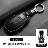 Leather car key case cover for 5 Ford models