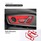 For Audi C8 A6 A7 S6 S7 (2019-2025) Made of Alcantara Seat Adjustment Buttons Panel Trim Sticker Car Interior Tuning Accessory