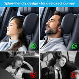 Memory Foam Car Pillow for Travel Adjustable Neck Support Cushion Universal Headrest for Passenger Seat Car Interior Accessor