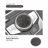 For Audi 8V A3 S3 (2014-2019) Sport Car Multimedia Knob Trim Sticker Cover Panel Made of Alcantara Interior Accessories
