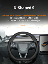 Ultra-Thin Leather Steering Cover for Tesla 2024