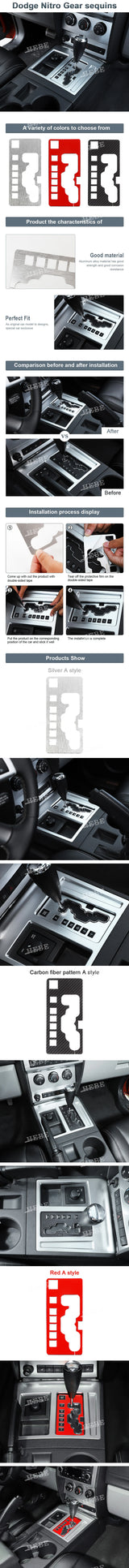 Gear Shift Panel Decoration Cover for Dodge Nitro 2007-2012 Car Interior Accessory HEBE