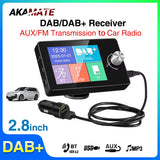 DAB+ Digital Radio Receiver with Bluetooth FM Transmitter Car Interior Accessory AKAMATE