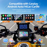 5Inch Waterproof Motorcycle Monitor with CarPlay & DVR Android Head Unit AKAMATE