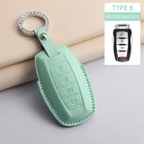 Leather car remote key case for 3 Great Wall models