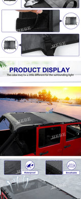 Soft Top Sunshade Heat Insulation for Jeep JK Car Interior Accessory HEBE